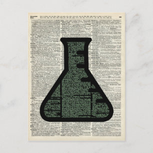 Test Tube Dictionary Art Postcard