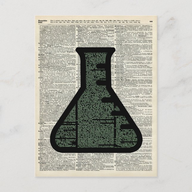 Test Tube Dictionary Art Postcard (Front)