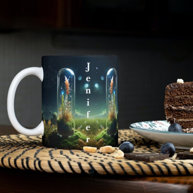 Test Tube Universe Dust Grass Coffee Mug (Creator Uploaded)