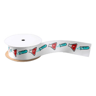 "Test Tubes" Satin Ribbon