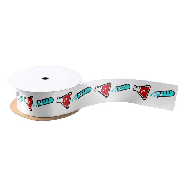 "Test Tubes" Satin Ribbon (Spool)