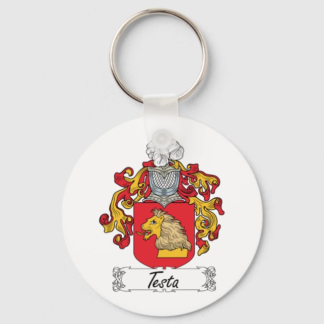 Testa Family Crest Key Ring (Front)