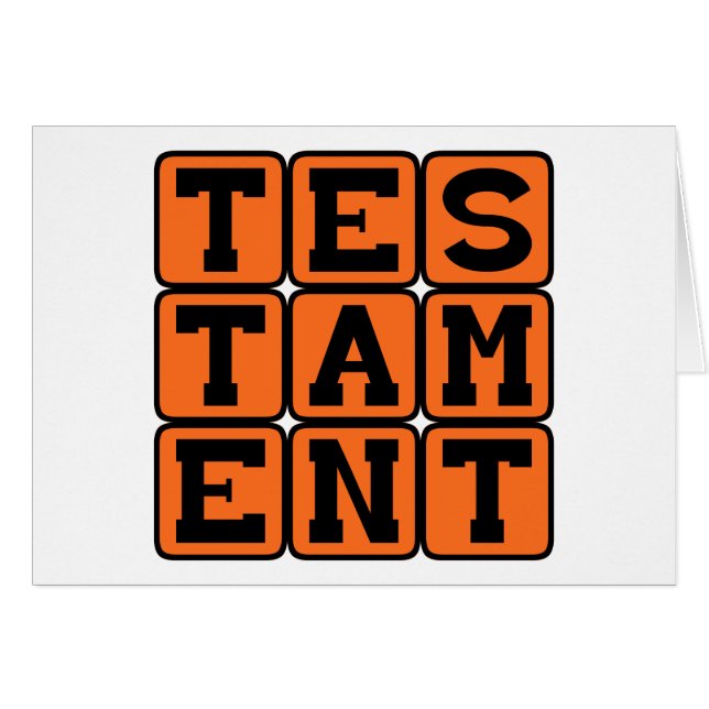 Testament, Evidence of Fact (Front Horizontal)