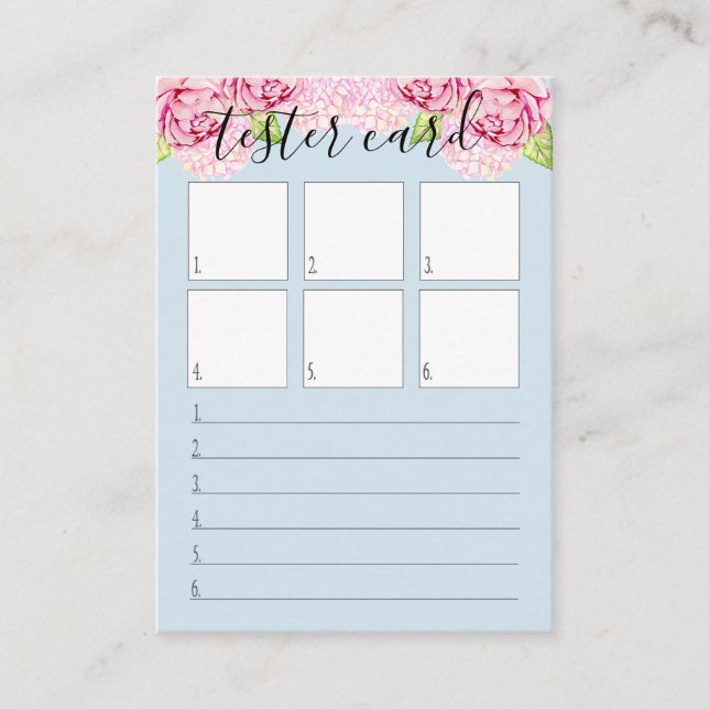 Tester Card - Lipstick Swatch Card - Many Sizes! (Front)