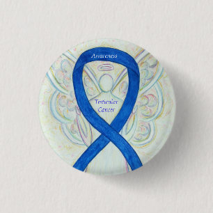 Testicular Cancer Angel Awareness Ribbon Pins