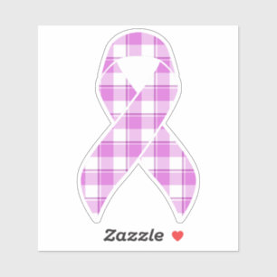 Testicular Cancer Awareness Plaid Purple Ribbon