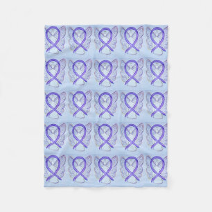 Testicular Cancer Awareness Ribbon Fleece Blankets