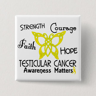 Testicular Cancer Celtic Butterfly 3 15 Cm Square Badge