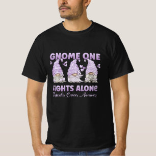 Testicular Cancer Light Purple Ribbon Gnome T-Shirt