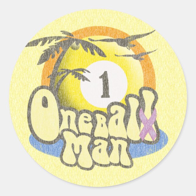 Testicular Cancer Survivor Humour Classic Round Sticker (Front)