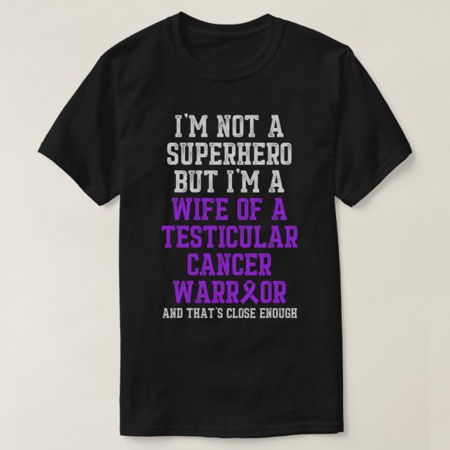 Testicular Cancer Survivor Purple Ribbon Warrior F T-Shirt (Design Front)