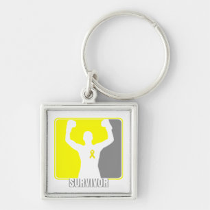 Testicular Cancer Winning Survivor Key Ring