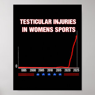 Testicular Injuries In Womens Srts Funny Saying Me Poster