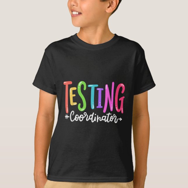 Testing Coordinator Test Day Exam Motivational Squ T-Shirt (Front)