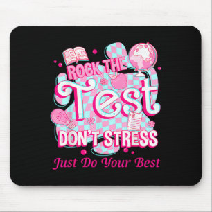 Testing Day Rock The Test Motivational For Teacher Mouse Pad