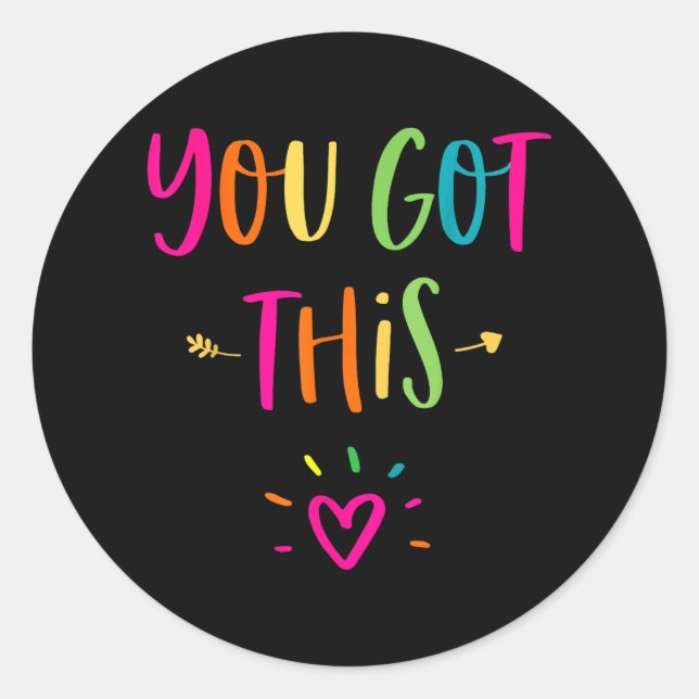 Testing Day Shirt For Teacher You Got This 2  Classic Round Sticker (Front)