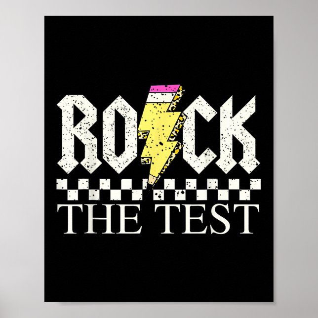 Testing Day Teacher Student Motivational Shirt Roc Poster (Front)