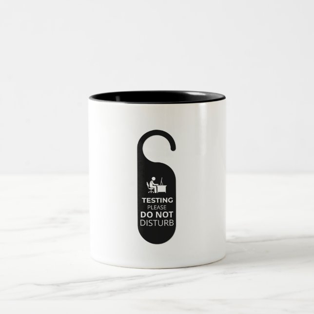 Testing do not disturb funny design Mug (Center)