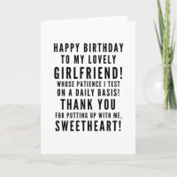 Testing girlfriends patience happy birthday