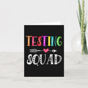 Testing Squad Costume Test Day Graduation Teacher Card