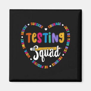Testing Squad Motivational Test Day Words Heart Te Magnet