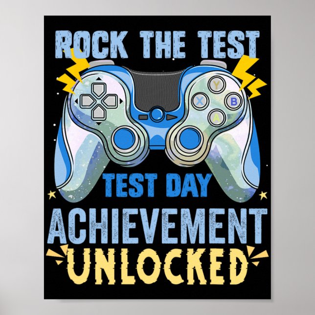 Testing Staar Test Exam Gamer Rock The Test May 20 Poster (Front)