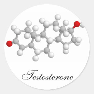 Testosterone Classic Round Sticker