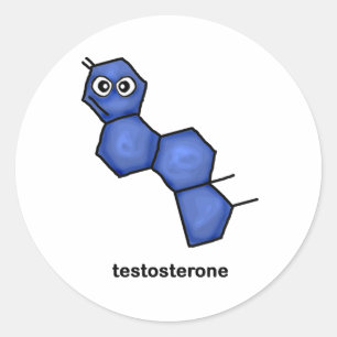 Testosterone Classic Round Sticker