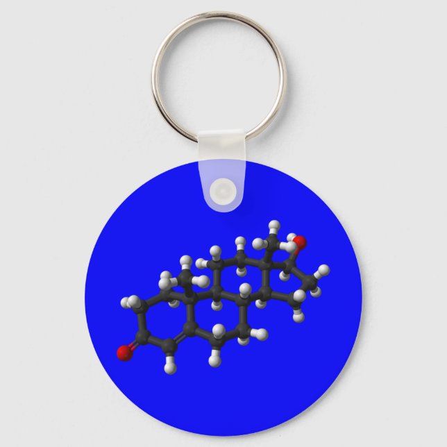 Testosterone in 3D Key Ring (Front)