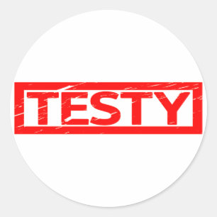 Testy Stamp Classic Round Sticker