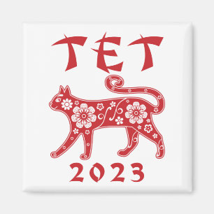 Tet 2023 Vietnamese New Year of the Cat Magnet
