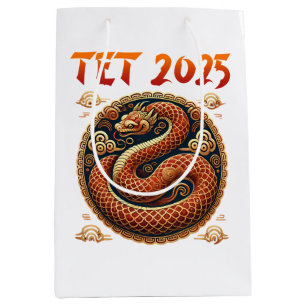 Tet 2025 Year of the Snake Vietnamese New Year Medium Gift Bag