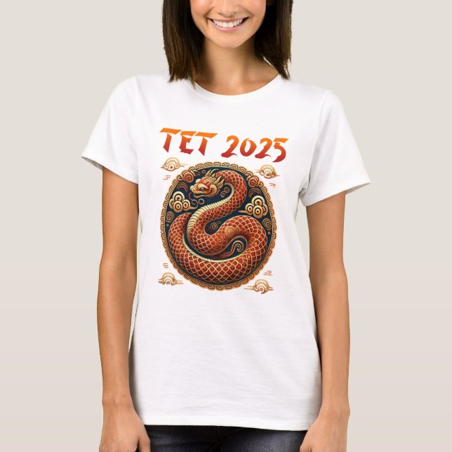 Tet 2025 Year of the Snake Vietnamese New Year T-Shirt (Front)