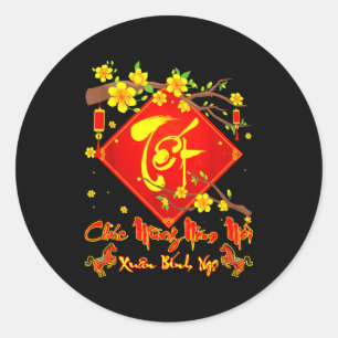 Tet 2026 Chuc Mung Nam Moi Xuan Binh Ngo Vietnames Classic Round Sticker