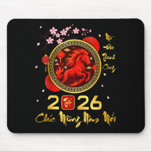 Tet 2026 Vietnamese Year Horse Lunar Chinese New Y Mouse Pad