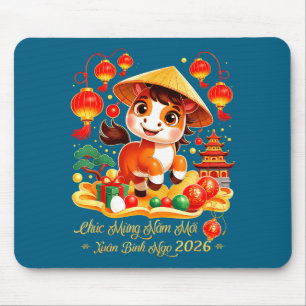 Tet Binh Ngo 2026 Vietnamese New Year Chuc Mung Na Mouse Pad