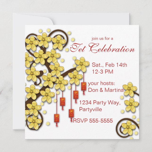 Tet Hoa Mai Invitation (Front)