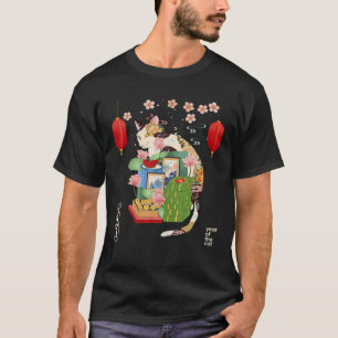 Tet Viet Lucky Money Red Envelope Pocket Cat Year T-Shirt