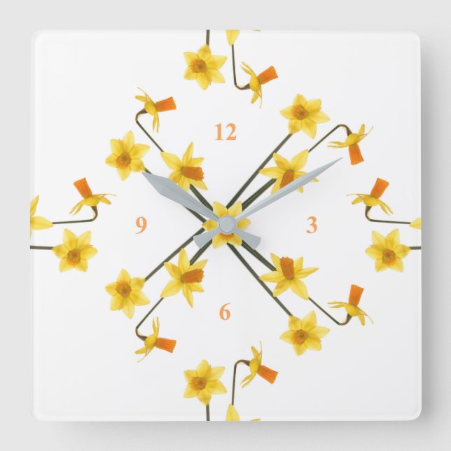 Tête à tête square wall clock (Front)