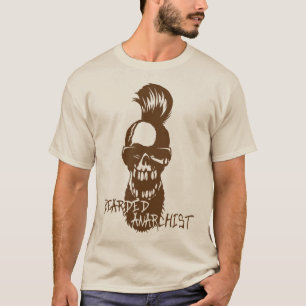 tete_de_mort_hipster_citation_bearded_anarchist_ba T-Shirt