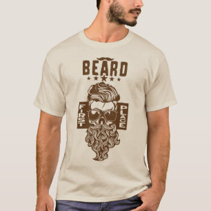 tete_de_mort_hipster_citation_first_place_beard_ba T-Shirt