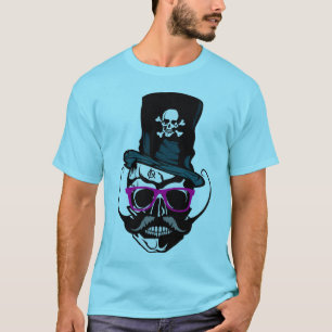 tete_de_mort_hipster_crane_moustache_moustachu_ana T-Shirt