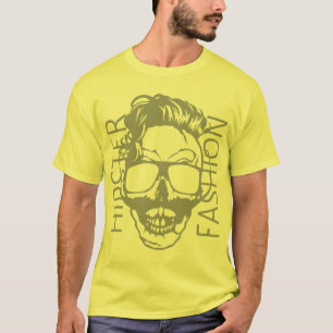 tete_de_mort_hipster_fashion_citation_moustache_lu T-Shirt