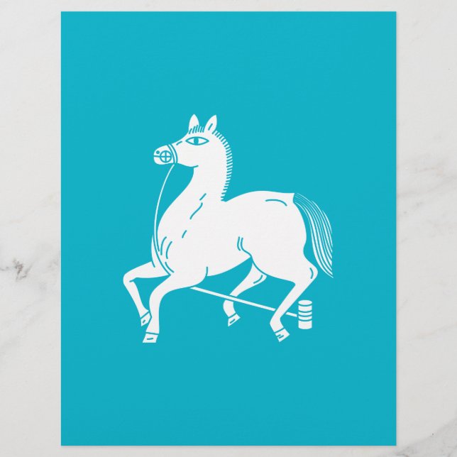 Tethered champion horse (Front)
