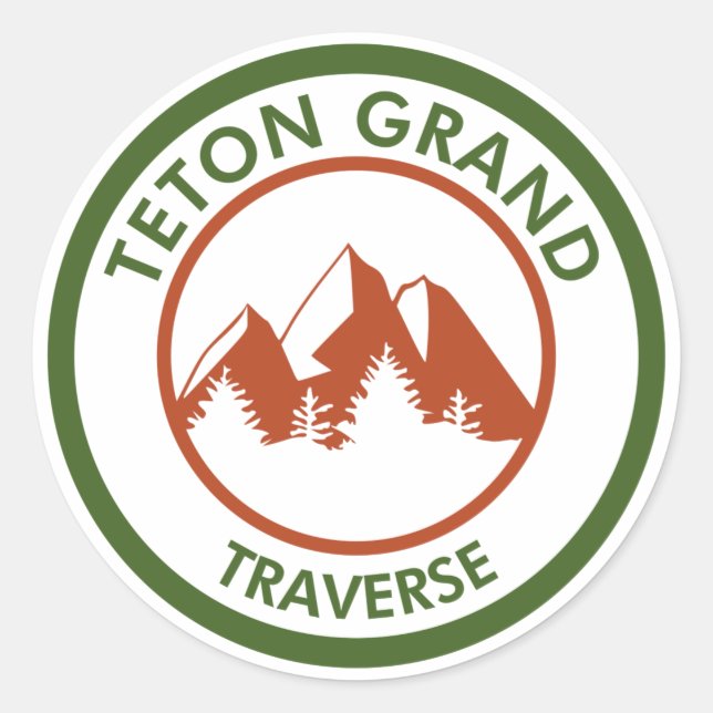 Teton Grand Traverse Classic Round Sticker (Front)