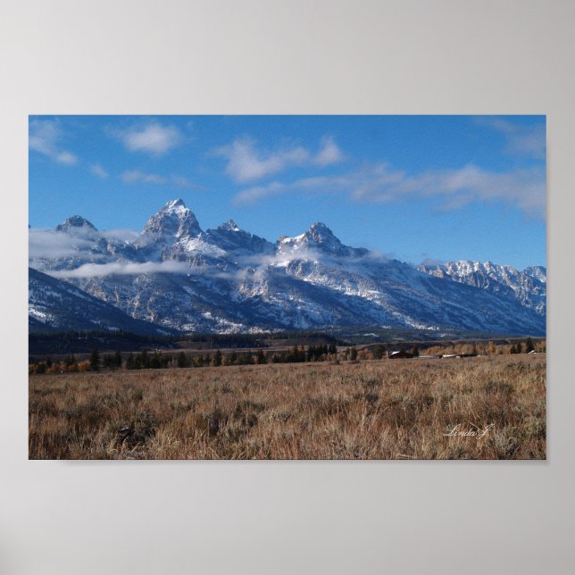 Teton Mountains in Western USA Canvas Print (Front)