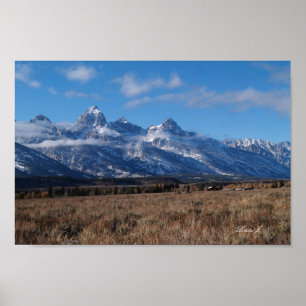 Teton Mountains in Western USA Canvas Print