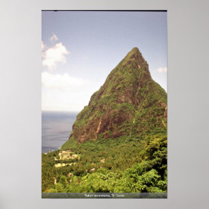 Teton mountains, St. Lucia Poster