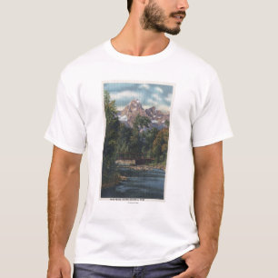 Teton National Park, WY - Twin Peaks View T-Shirt