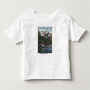 Teton National Park, WY - Twin Peaks View Toddler T-Shirt